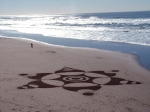 Crop circle in sand